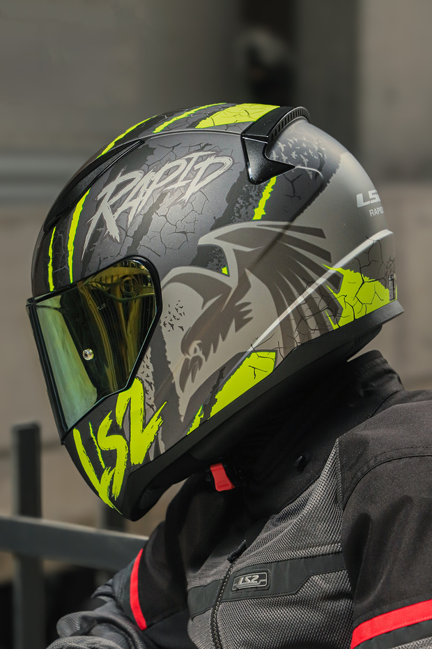 Rapıd 2 Raven Mat Siyah-gri-neon Sarı Kask - 3