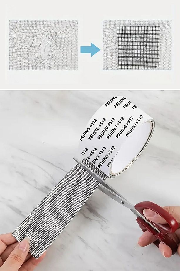 ® Güçlü Yapışkanlı Pencere Tamir Bandı, Böcek Önleyici Yama Bandı 2 Mt X 5 Cm - 2