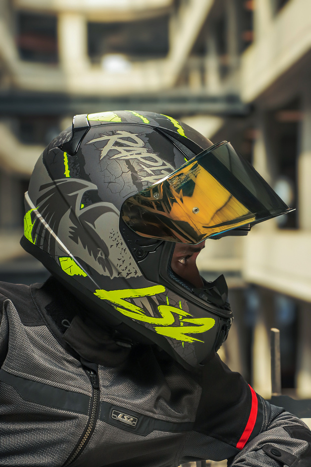 Rapıd 2 Raven Mat Siyah-gri-neon Sarı Kask - 4