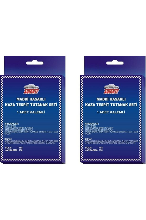 Kaza Tespit Tutanağı - 2 Adet - 1