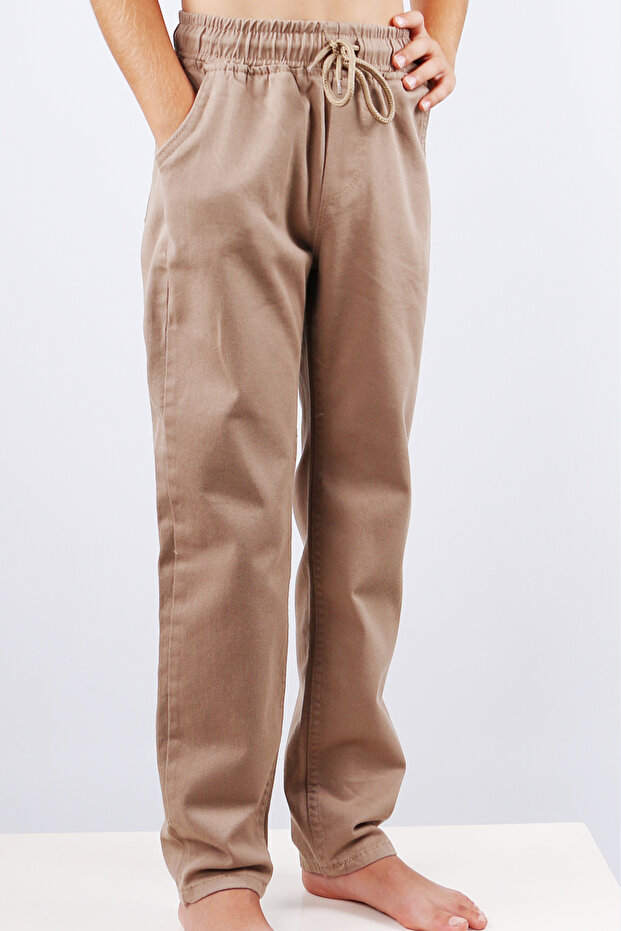 Children's Unisex School Pants with Elastic Waist