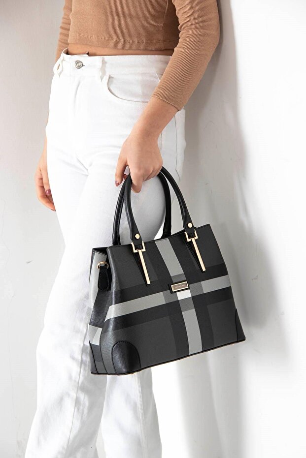 Black - Black Nv667 Women's Clutch Bag