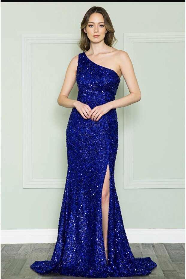 One-shoulder, Sequined Velvet Chic Dress, Dress, special occasions