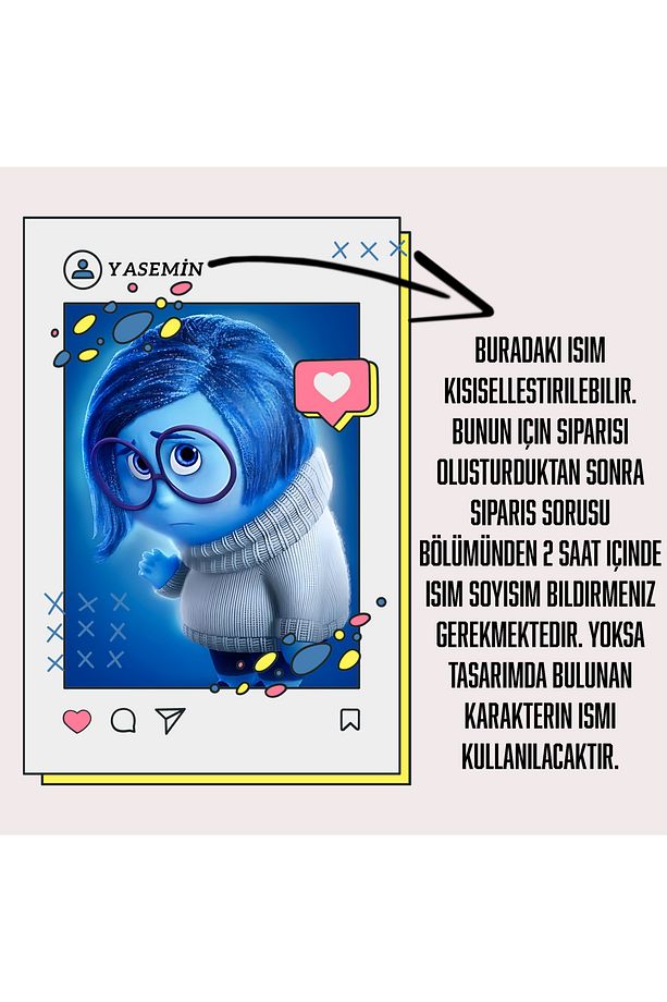 Ters Yüz Üzüntü Kupa Bardak - Kişiselleştirilebilir - 5