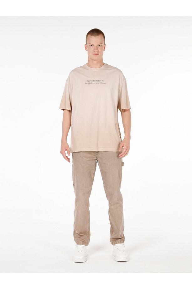 Ekru Erkek Tshirt K.kol - 3