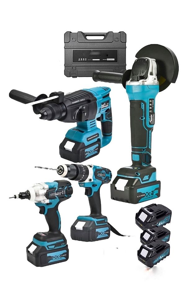 4'lü Set Şarjlı Delici Kırıcı Hilti 2-26+125mm Şarjlı Taşlama+şarjlı Somun Sökme+13mm Darbeli Matkap - 2
