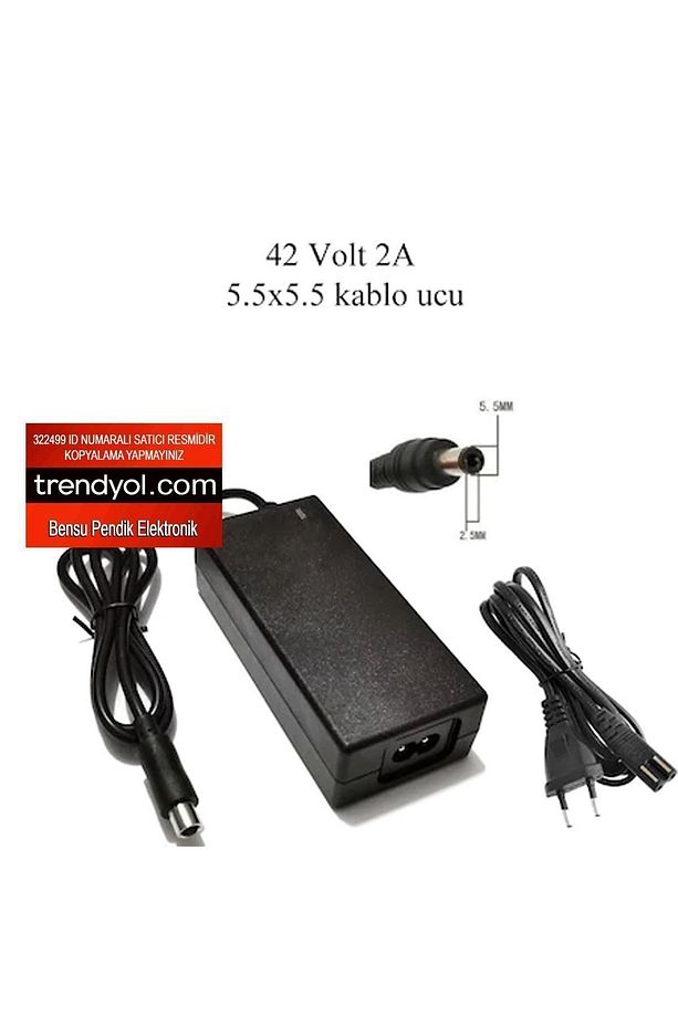 42v 2a Şarj Adaptörü 42v Makita Şarj 42v Adaptör 42 Volt 2 Amper Adaptör 42volt 2amper Şarj 5.5*2.5 - 1