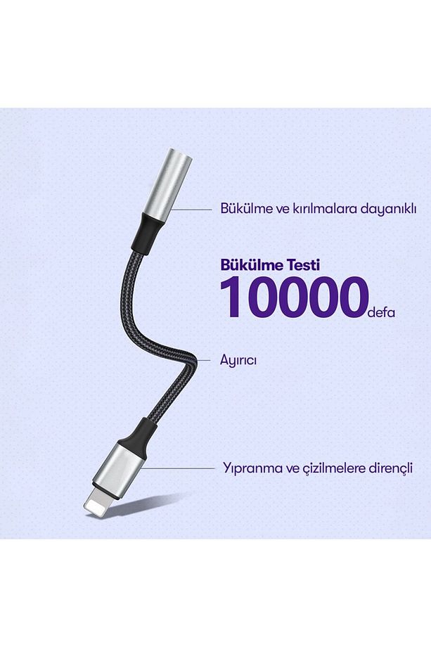 Yüksek Kalite Tak Çalıştır Type-c To Aux 3.5mm Kulaklık Jak Dönüştürücü Kırılmaz Hasır Örgü Kablo - 2