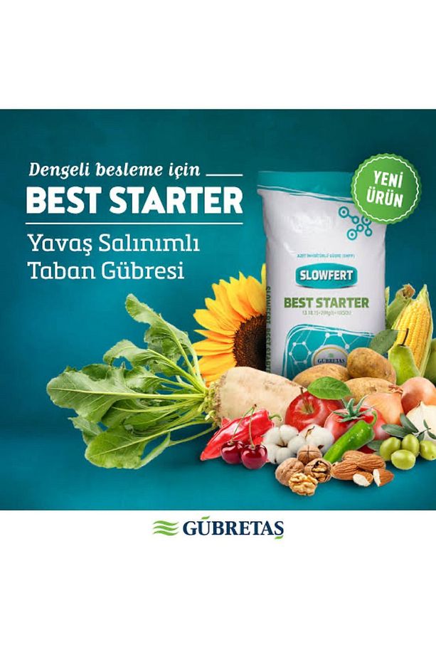 Slowfert Best Starter 13.18.15 2(MGO) 10(SO3) Yavaş Salınımlı Taban Fıstık Gübresi(25 KG) - 2