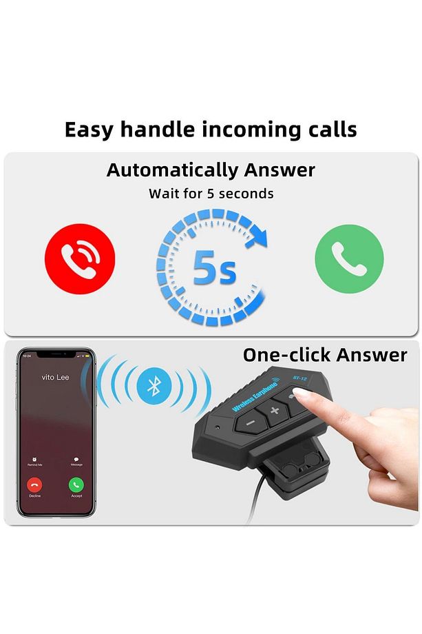 Motosiklet Intercom Bluetooth Kulaklık - 6