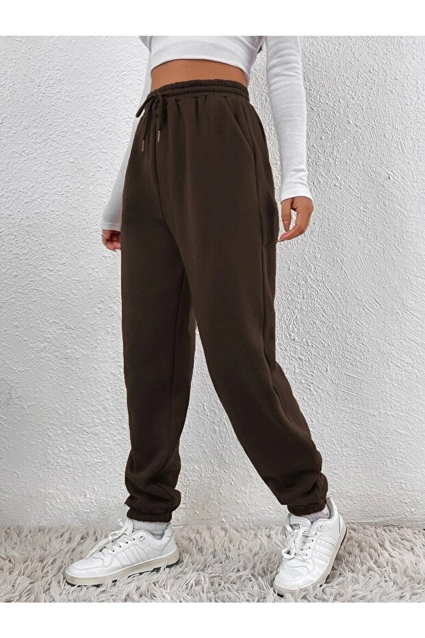 Sweatpants Unisex Brown