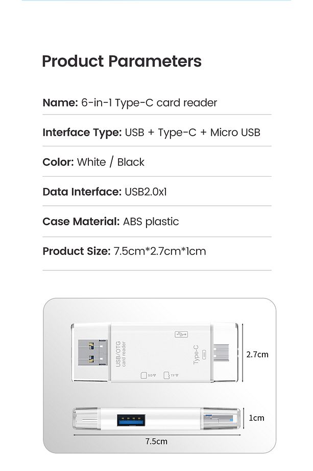 iPad/Macbook/iPhone 15/16/Plus/Pro Max Uyumlu Type-C To USB/Micro SD Card Reader Okuyucu Çevirici - 8