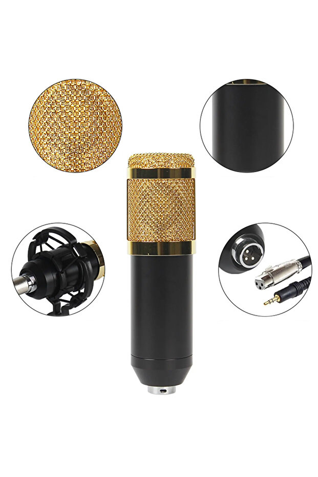 Profesyonel Kondansatör Mikrofon Seti Ses Kartı Komple Set Profesyonel Yayıncılar İçin Mikrofon Set - 7