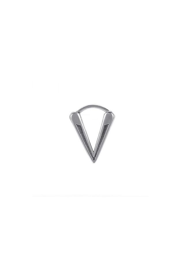 Mini Triangle Spike Small High Polishing Stainless & Tarnish Resistant 316L Steel Unisex Earrings - Small Size