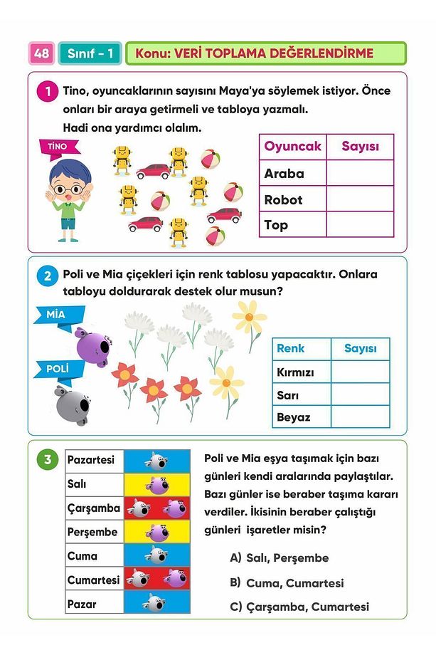 Zozi 1.sınıf Canlanan Matematik Soru Bankası Ve Tüm Dersler Bulmaca Kitabı - Canlı Sorularla Dolu! - 6