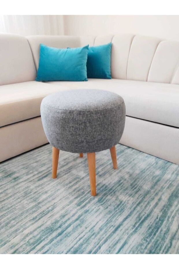 Neta Home Gri Puf & Bench & Tabure - 4