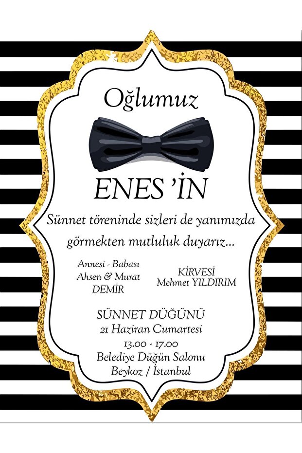 Sünnet Davetiyesi 401-02 (100 adet) - 1