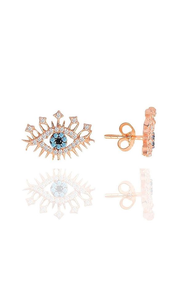 Gümüş Rodyumlu Zirkon Taşlı Lareyn Kolye Küpe Ve Yüzük Gümüş Set Sgtl10596rose - 4
