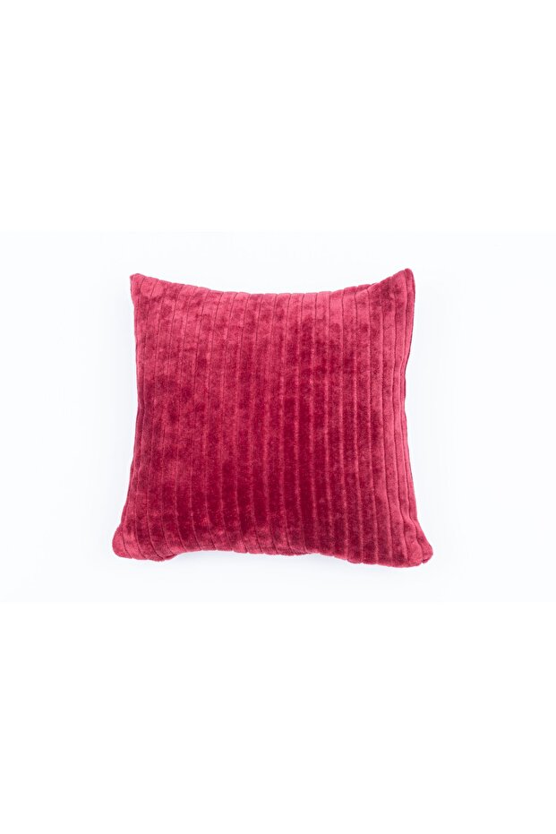 Wellsoft Ribbed Throw Pillow Cover, Burgundy