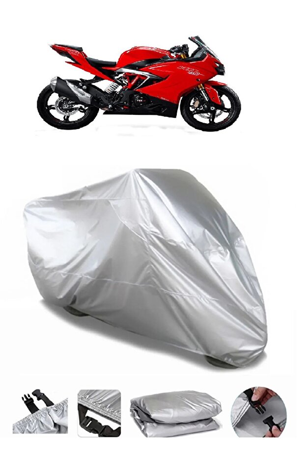 علامة تجارية مقاومة للماء باللون الرمادي من TVS Apache RR310
