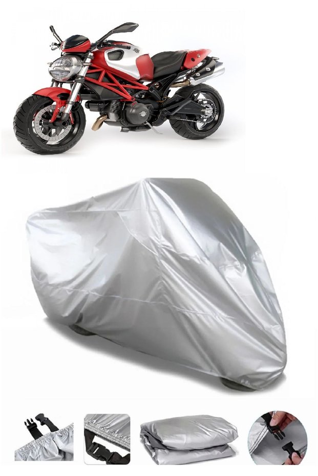 ماركة دراجة نارية مقاومة للماء باللون الرمادي متوافقة مع Ducati Monster 796