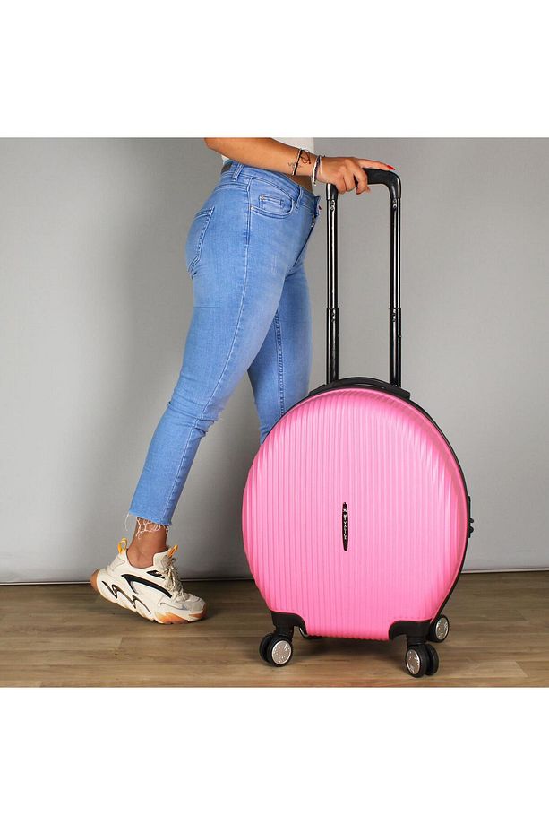 Bubble Abs Yuvarlak Valiz Pembe - 1