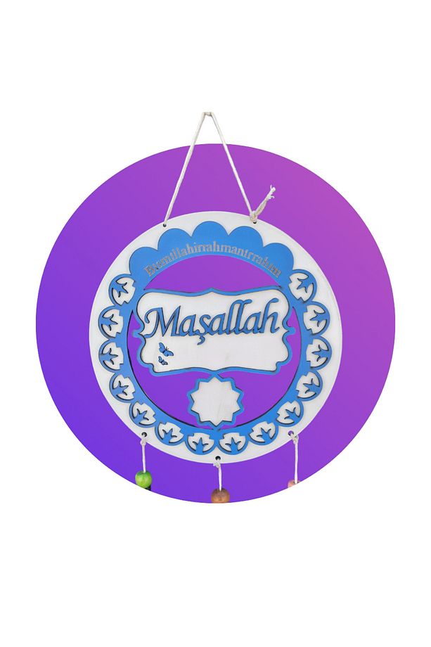 Ahşap Kapı süsü, Maşallah  yazılı - 2