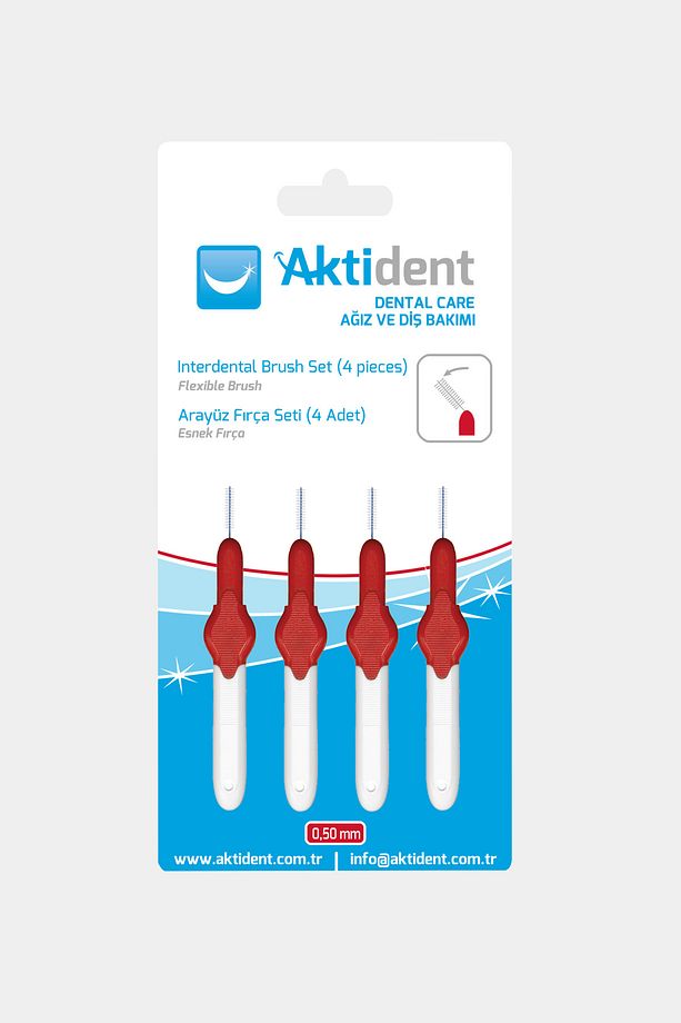 Arayüz Fırça Seti 0,50 Mm Kırmızı 4 Adet - 1