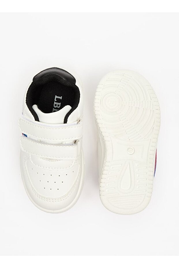 Panelled Sneakers with Hook and Loop Closure - 4