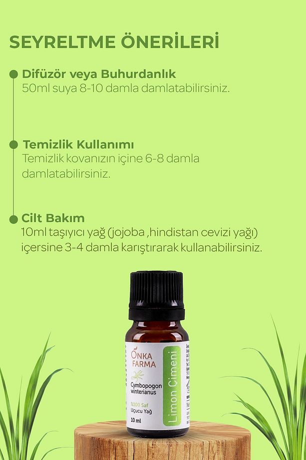 Onka Farma %100 Saf Limon Çimeni Uçucu Yağı - 10 ml - 5