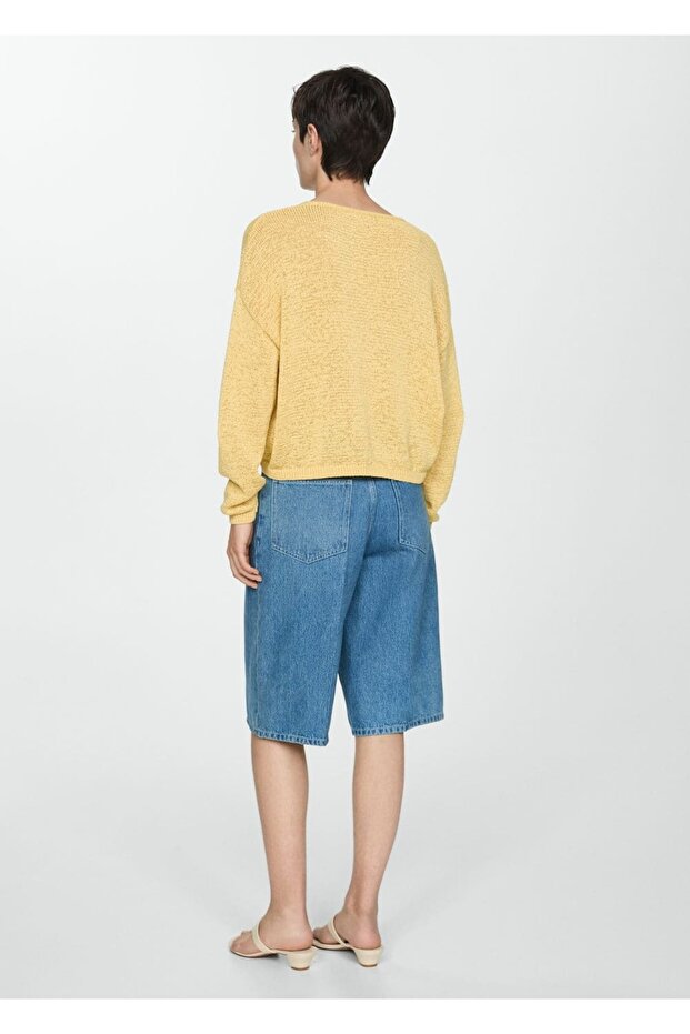 V yaka ince triko kazak - 4