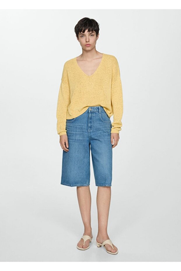 V yaka ince triko kazak - 2