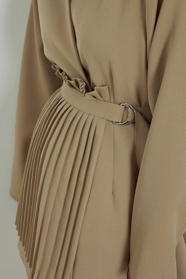 BLAZER JACKET WITH ACCESSORY - STONE - 3