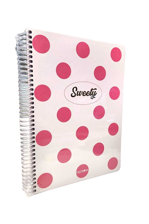 Sweety 17x24cm Pink Leaf Checked Hard Cover Notebook