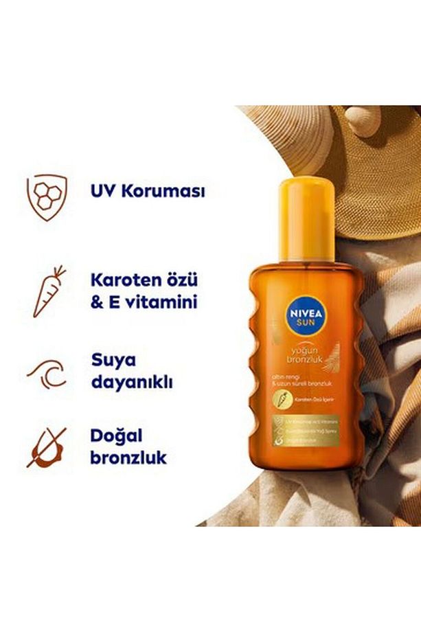 Sun SPF6 Karoten Özlü Yoğun Bronzlaştırıcı Güneş Yağı 200 ml Sprey - 2
