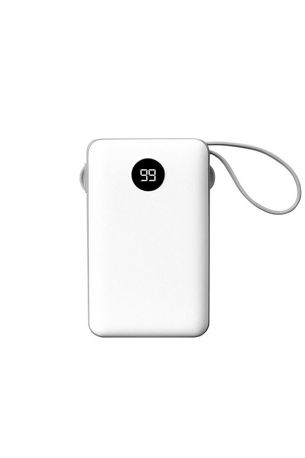 P102 10000mah Prm 2*usb Type-c Micro Lightning Beyaz Lcd Taşınabilir Pil Şarj Cihazı Powerban - 1
