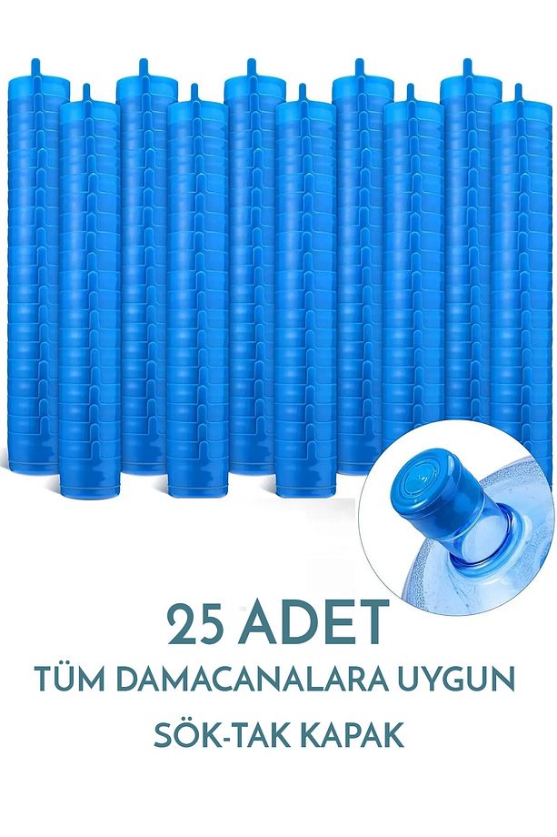 19 Lt Uyumlu 25 Adet Damacana Kapağı, Sök Tak Kolay Açılabilir - 1