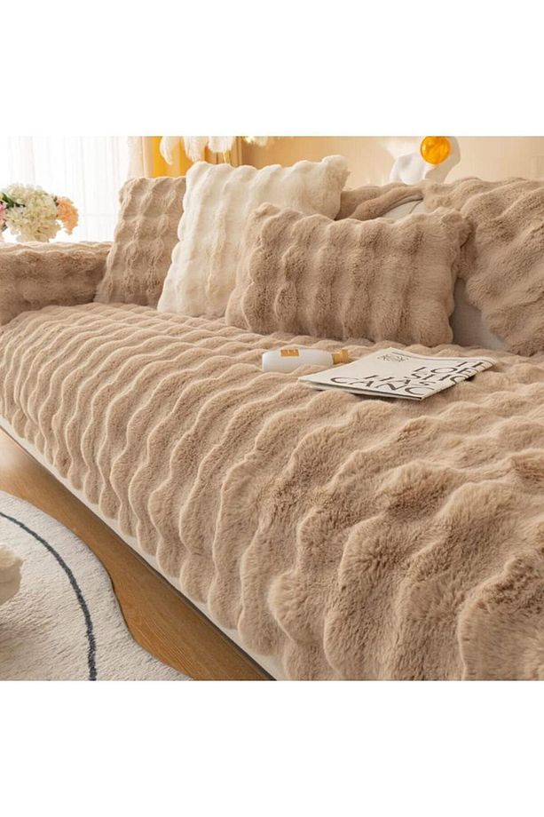 Kalın Peluş Baklava Desen 3.3.1.1 Koltuk Örtüsü Sadece Oturma Alanı (4 PARÇA 2 BÜYÜK 2 KÜÇÜK) - 1