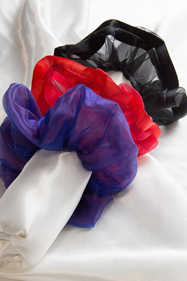 Trostruke organza Til kopče za kosu - 1