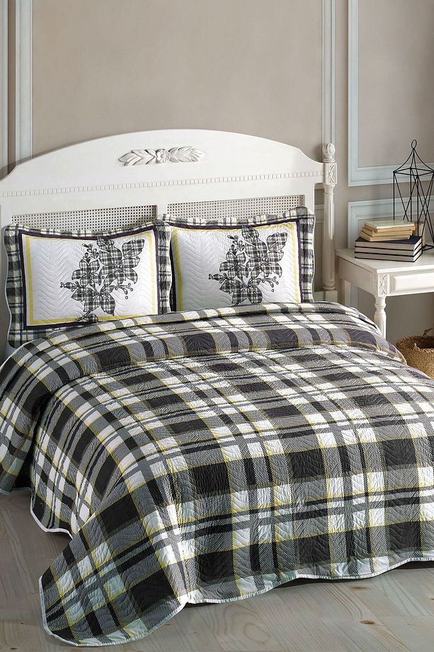 Çift Kişilik Microfiber Kapitone Yatak Örtüsü Brave - 1