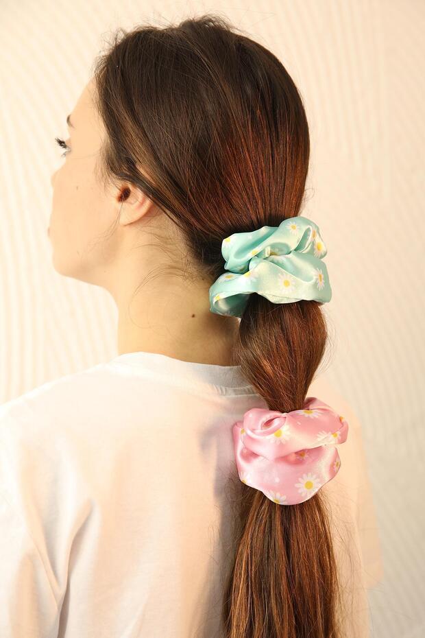 Daisy Patterned Double Hair Clip - 1