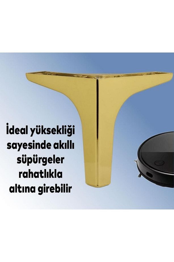 Sedef Lüks Mobilya Kanepe Tv Ünitesi Konsol Koltuk Ayağı 17 Cm Gold Ayakları 4 Adet - 4
