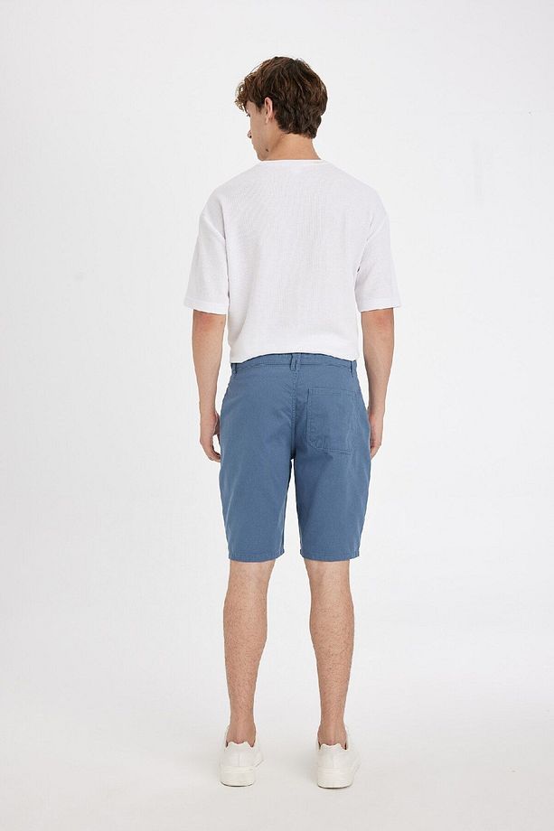 Regular Fit Düz Paça Gabardin Bermuda Şort C5397ax24sm - 6