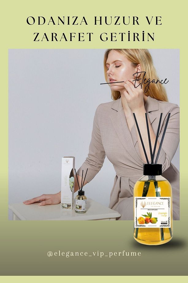 Özel Fiyat - Mango Reed Diffuser Bambu Cubuklu Oda Kokusu (55 ML) Ferahlatıcı Aromaterapi - 4