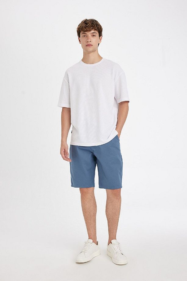 Regular Fit Düz Paça Gabardin Bermuda Şort C5397ax24sm - 1