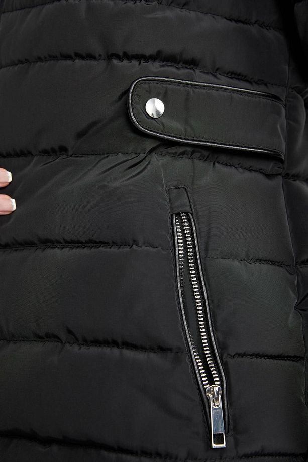 Su Itici Çıkarılabilir Suni Kürk Kapüşonlu Kapitoneli Mont A0772ax23wn - 6