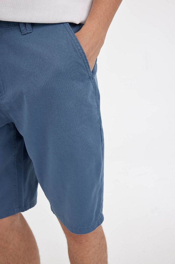 Regular Fit Düz Paça Gabardin Bermuda Şort C5397ax24sm - 5