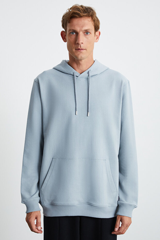 DERICK Erkek Açık Mavi Sweatshirt - 1