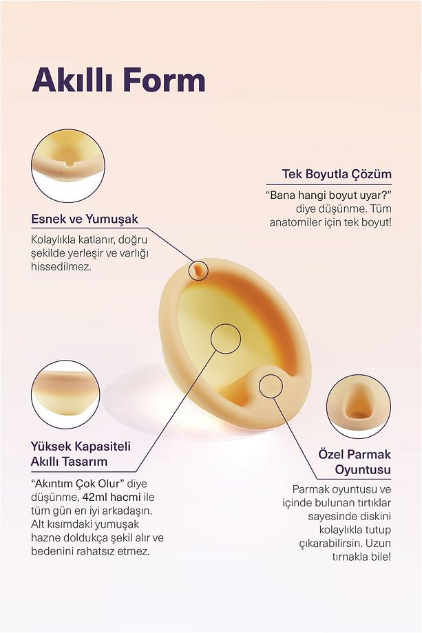 Deneyim Seti - Menstrual Disc Menstrüel Disk - Nude [[Tüm Anatomilere Tek Boyut]] - 4