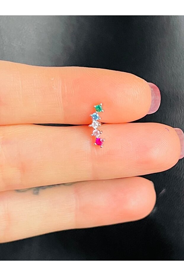 Çelik Multicolor Tragus Helix Piercing(1adet) - 3